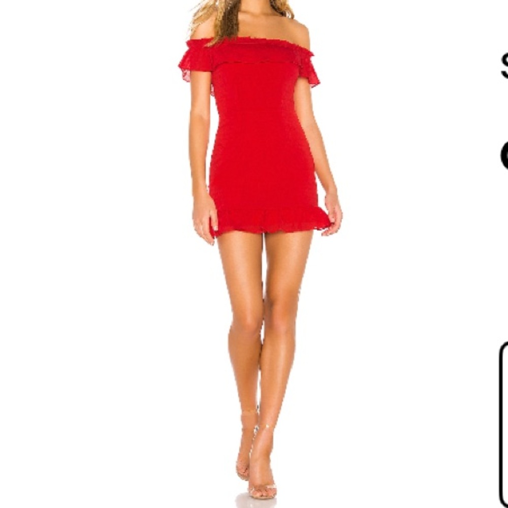 Superdown Scarlet Off-Shoulder Mini Dress